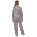 Rosa - Back - Foxbury - Oberteil und Hosen Pyjamas Set für Frauen Leopardenmuster