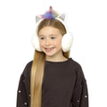 Weiß - Front - Mädchen Ohrenwärmer im Einhorn-Design