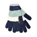 Grün-Marineblau-Weiß - Front - Damen Mit Streifen - Handschuhe, Chenille