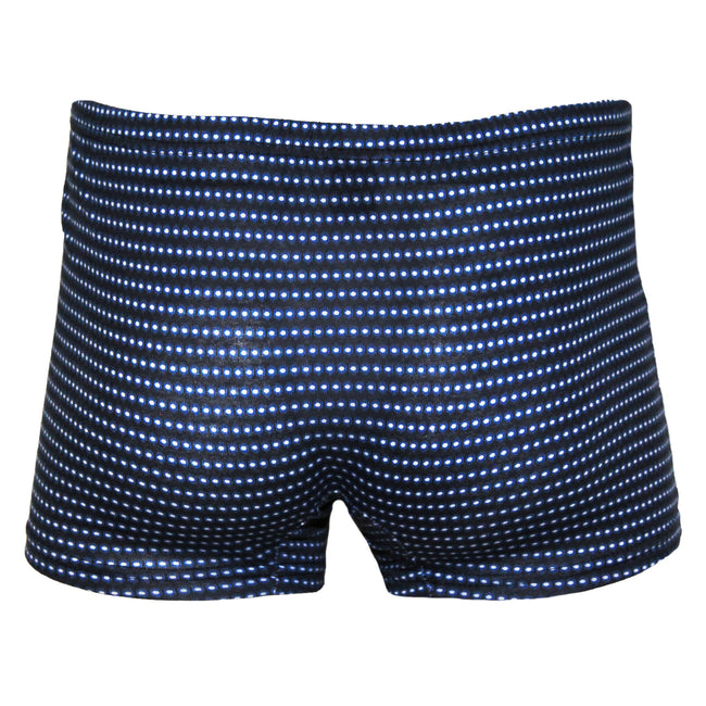 Blau - Side - Tom Franks Jersey-Boxershorts, gemustert, 3er-Pack
