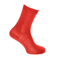 Petrol-Gelb-Rot-Marineblau-Braun-Grün - Side - Unelastische Socken Thermisches Material für Damen (6er-Pack)