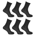Schwarz - Front - Unelastische Socken Thermisches Material für Damen (6er-Pack)