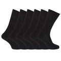 Schwarz - Back - FLOSO Damen Socken, 100% Baumwolle, 6 Paar