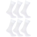 Weiß - Front - FLOSO Damen Socken, 100% Baumwolle, 6 Paar