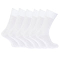 Weiß - Back - FLOSO Damen Socken, 100% Baumwolle, 6 Paar