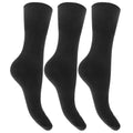 Schwarz - Front - Damen Socken, 3er-Pack