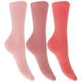 Pinktöne - Front - Damen Bambus-Socken, 3 Paar