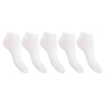 Weiß - Front - FLOSO Damen Sneaker-Socken, 5er-Pack