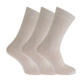 Weiß - Front - Damen Extra breite Komfort Fit Diabetiker Socken (3 Paar)