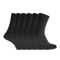 Schwarz - Front - Healthy Damen Easy-Slide Socken, 100% Baumwolle (6 Paar)