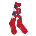 Rot-Marineblau-Weiß - Back - Dublin Unisex Argylemuster-Socken