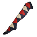 Rot-Marineblau-Weiß - Side - Dublin Unisex Argylemuster-Socken
