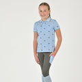 Glockenblumen-Blau - Close up - Dublin - "Elyse" Poloshirt für Kinder  kurzärmlig