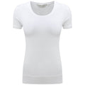 Front - Russell Collection elastisches Damen T-Shirt, kurzarm