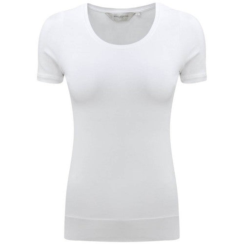 Front - Russell Collection elastisches Damen T-Shirt, kurzarm