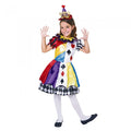 Front - Bristol Novelty Mädchen Clown Prinzessin Kostüm