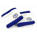 Front - Chelsea FC offizielle Schweißbänder mit Fußballvereinswappen, 2er-Pack