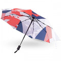 Rot-Weiß-Marineblau - Front - England FA - Faltbarer Regenschirm