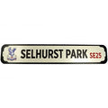 Schwarz-Silber - Front - Crystal Palace FC - Tafel "Deluxe Selhurst Park SE25", Metall