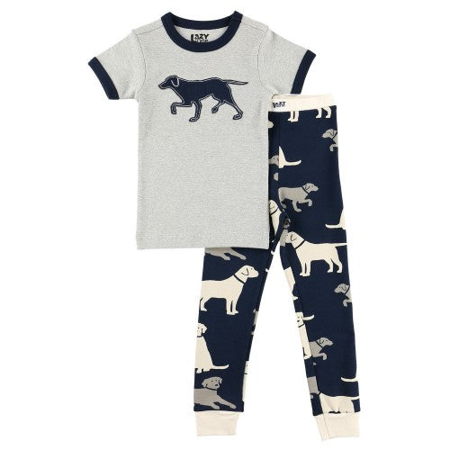 Front - LazyOne Kinder Labrador Pyjama Set