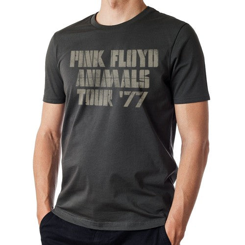 Front - Pink Floyd Unisex Animals 77 Tour Logo Design T-Shirt