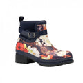 Front - Muck Boots - Damen Stiefeletten "Liberty", Blumenmuster, Gummi