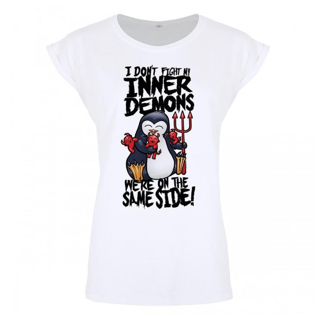 Front - Psycho Penguin Damen T-Shirt Inner Demons