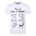 Front - Grindstore Herren How To Draw A Reindeer T-Shirt