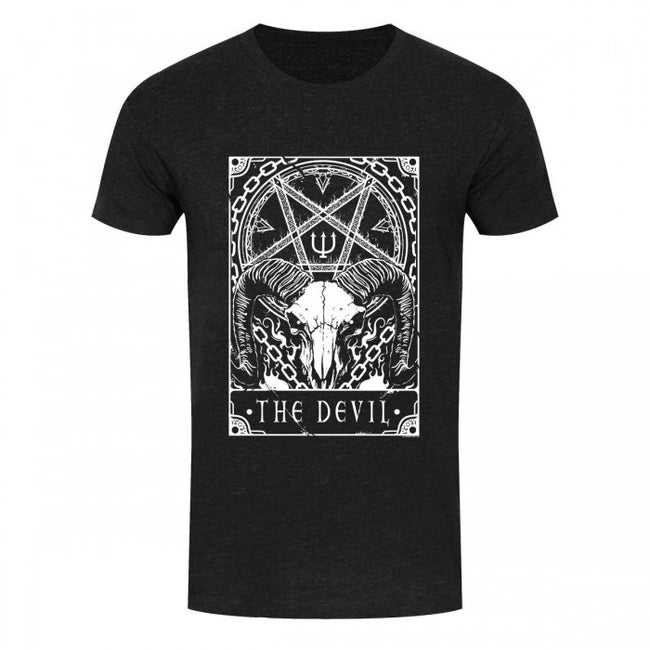 Front - Deadly Tarot Herren T-Shirt The Devil