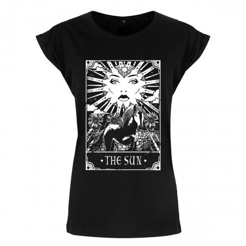 Front - Deadly Tarot Damen T-Shirt The Sun
