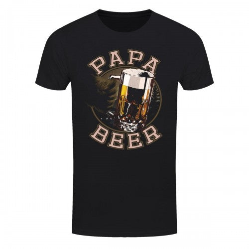 Front - Grindstore Herren Papa Beer T-Shirt