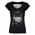 Front - Grindstore - "Black Cat Club" T-Shirt für Damen