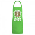 Front - Grindstore - Herren/Damen Unisex Schürze Love Peace And Vegan Pizza