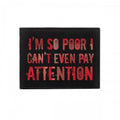 Front - Grindstore - "So Poor I Can't Even Pay Attention"  Leder Brieftasche Zweifach gefaltet