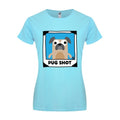 Front - Pop Factory - "Pug Shot" T-Shirt für Damen