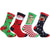 Front - FLOSO Kinder Socken mit weihnachtlichem Motiv (4er Pack)