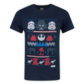 Front - Star Wars Herren Dark Side Fair Isle Christmas T-Shirt