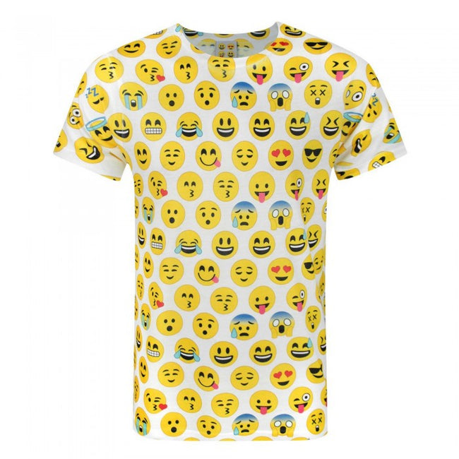 Front - Emoticon Herren Sublimation T-Shirt