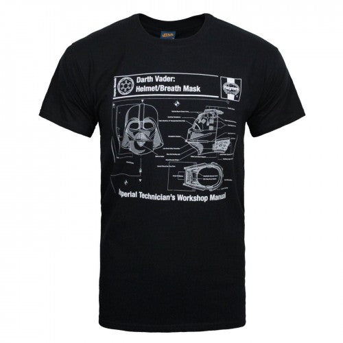 Front - Star Wars offizielles Herren Haynes Darth Vader T-Shirt