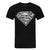 Front - Superman offizielles Herren Distressed Silber Logo T-Shirt