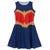 Front - Wonder Woman - Kostüm-Kleid für Mädchen