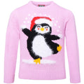 Front - Weihnachtspullover Kinder Pinguin