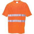 Front - Portwest T-Shirt in Neonfarben, Kurzarm, reflektierend (2 Stück/Packung)