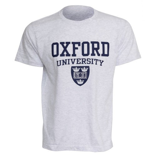 Front - Herren T-Shirt mit Oxford-University-Aufdruck, kurzärmlig, Rundhals