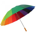 Front - Drizzles - Golfschirm Regenbogen für Herren/Damen Unisex