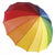 Front - Drizzles Golf-Regenschirm in Regenbogenfarben