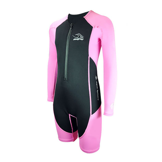 Pink - Back - Aqua Sphere Kinder Wetsuit Stingray