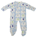 Himmelblau - Front - Baby Jungen-Mädchen Fleece Schlafanzug Elefant