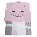 Pink - Back - Snuggle Katze Baby Bade-Set