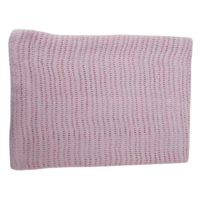 Pink - Front - Baby Kinderwagendecke, 100% Baumwolle (6 Farben)